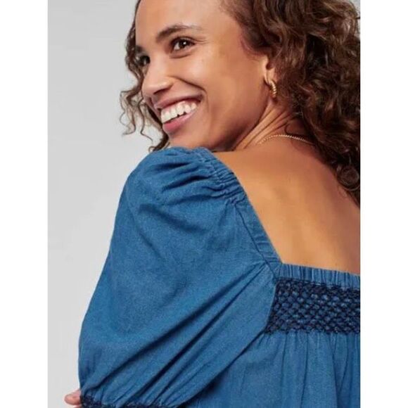 Faherty Presley 100% Organic Cotton Chambray Shirt NWT Size Small - Picture 6 of 13